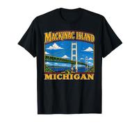 Mackinac Island Bridge Michigan Ferry Great Lakes Huron T-Shirt