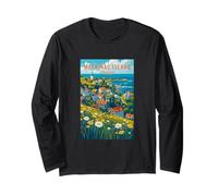 Mackinac Island Lake Huron Michigan Colorful Scenic Travel Long Sleeve T-Shirt