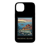 Mackinac Island Michigan Great Lakes Vintage Retro Art Case for iPhone 14 Plus