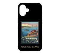 Mackinac Island Michigan Great Lakes Vintage Retro Art Case for iPhone 16