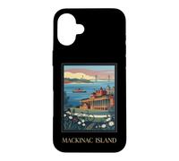 Mackinac Island Michigan Great Lakes Vintage Retro Art Case for iPhone 16 Plus