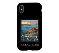 Mackinac Island Michigan Great Lakes Vintage Retro Art Case for iPhone X/XS