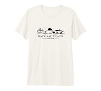 Mackinac Island Michigan USA Classic Minamalist Novelty Premium T-Shirt