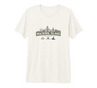 Mackinac Island Michigan USA Classic Minamalist Novelty Premium T-Shirt