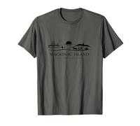 Mackinac Island Michigan USA Classic Minamalist Novelty T-Shirt