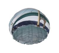 Mackinac Suspension Bridge Shower Cap for Women Men Large Waterproof Shower Bonnet Elastic Band Bathing Hair Hat Spa Salon Caps Double Layered Reusable Bath Caps for Long Hair, Braids