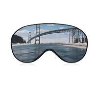 Mackinac Suspension Bridge Sleeping Mask, Light Blocking Eye Mask, Comfortable and Soft, Eye Cover with Elastic Band, Suitable for Men and Women, Suitable for Travel/Sleeping