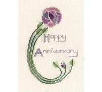 Mackintosh Rose Greeting Card Kit - Cross Stitch Kit