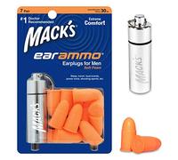 Mack's Ear Ammo Soft Foam Earplugs x 7 Pairs + Aluminium Carry Case