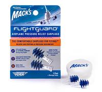 Mack's Ear Plugs Flightguard Airplane Pressure Relief – 26 dB NRR – Comfortable, Safe Travel