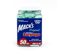 Mack's Original Soft Foam Earplugs, 50 Pair - 32dB SNR, Comfortable Ear Plugs for Sleeping, Snoring, Work, Travel & Loud Events | Made in USA