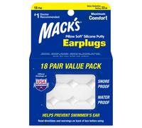 Mack's Pillow Soft Silicone Earplugs, 18 Pair - 36 count (Pack of 1), White