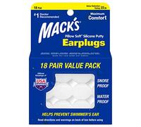 Mack's Pillow Soft Silicone Earplugs, 18 Pair - The Original Moldable Silicone Putty Ear Plugs for Sleeping, Snoring, Swimming, Travel, Concerts and Studying
