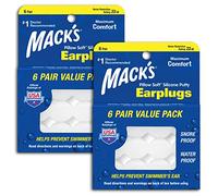 Mack's Pillow Soft Silicone Earplugs - 6 Pair (Pack of 2), Value Pack - The Original Moldable Silicone Putty Ear Plugs for Sleeping, Snoring, Swimming, Travel, Concerts and Studying White