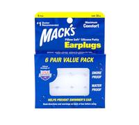 Mack's Pillow Soft Silicone Earplugs - 6 Pair, Value Pack - The Original Moldable Silicone Putty Ear Plugs for Sleeping, Snoring, Swimming, Travel, Concerts and Studying | Made in USA