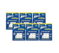 Macks Pillow Soft Silicone Mouldable Earplugs NRR22dB 6 x Value Packs (36 Pairs)