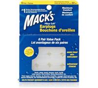 Mack's Pillow Soft Silicone Putty Ear Plugs 6 Pairs Value Pack
