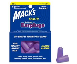 Mack's Safesound Soft Foam Slim Fit Earplugs - Pack of 10 Pairs