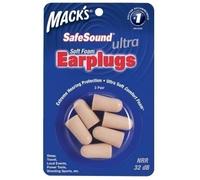 Macks Safesound Ultra - Soft Foam earplugs - 3 Pairs 32db