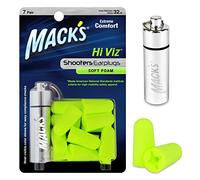 Mack's Shooters Hi Viz Soft Foam (7-Pair) Earplugs with Free Travel Case