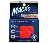 Mack's Shooters Moldable Silicone Putty Ear Plugs, Orange, 3 Pair