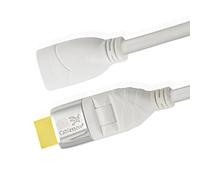 Mackuna Flex Plus 1M Extension HDMI Cable with Adjustable Swivel and Rotating Plug - Audio - Video, Support 1080P, PS4, XBOX ONE, DVD, Blu-ray, SKY HD, UHD, FULL HD & LED TV - White