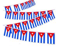 MacLand 30 PCS Cuba Flag String,32 FT Cuban Bunting,Decoration Banner for Outdoor Indoor Patio Yard Decor