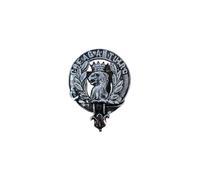 MacLaren Clan Crest Pewter Cap Badge Brooch