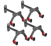Maclean 25kg Adjustable Bicycle Wall Mount Bracket (4) | Adjustable from 25 to 35 cm, stabilising belt, steel wheel, suitable for the garage and the home