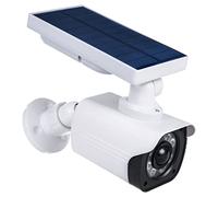 Maclean Dummy Camera with LED Light Surveillance Camera PIR Motion Detector Dummy Camera Solar Powered Suitable for Outdoor IP66 Waterproof