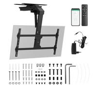 Maclean MC-109 T Electric TV Ceiling Mount | For 43-86 Inch TVs | VESA Up to 800 x 400 | Quiet Motor with Remote Control & Tuya App | Tilt & Rotatable | Max. 45 kg Load | Anti-Collision Protection