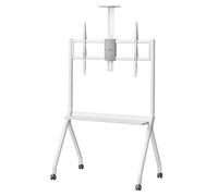 Maclean MC-114 mobile TV mount for 55-100″ screens up to 120 kg VESA up to 900×600 folding castors shelves for camera and professional accessories