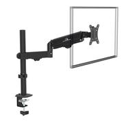 Maclean MC-135 Monitor Mount 17-32 Inch Gas Spring Height Adjustable Swivelling Tiltable Swivel VESA 75 x 75 100 x 100 Black Ergonomic Workstation Cable Management