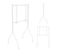 Maclean MC-180 W TV Floor Stand on Wheels for 37-80" TVs, White