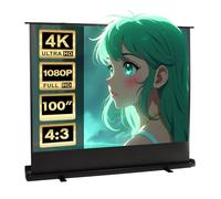 Maclean MC-211 Portable Projection Screen, Compact, Floor, 100", 4:3