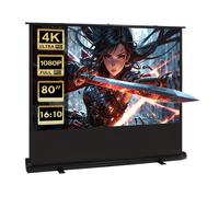 Maclean MC-212 portable compact floor projection screen 80 inch 16 10 format