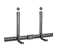Maclean MC-465 Universal Soundbar Bracket up to 15 kg Speaker Mount for VESA Mounting Under or Over TV or Wall Mounting Adjustable Depth: 86-155 mm