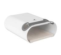 Maclean MC-466 Bicycle Wall Mount Bike Rack Horizontal Holder Max. Load 25kg, Universal, Built-in Wooden Shelf, White