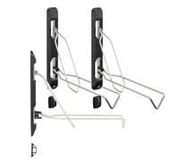 Maclean MC-471 Vertical Swivelling Folding Bike Rack Wall Mount 5 Level Height Adjustment Load Capacity 35kg Steel for 20-29" Wheels (3)
