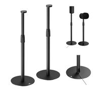 Maclean MC-496 Floor stand compatible with Sonos Era 100 and 300 | Adjustable 682-1068 mm | Cable management and stable base | Set of 2 black tripods
