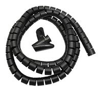 Maclean MC-676 Quality Spiral Cable Wire Cover Organiser Elastic Tidy Cables Black Silver Grey