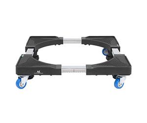Maclean MC-855 Washing Machine Base Pedestal Pad Up To 250kg Adjustable Width 500-700mm 4 Rubber Wheels 4 Feet Water Balance Anti-slip Surface