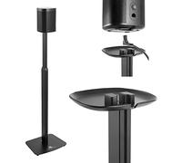 Maclean MC-896 Speaker Floor Stand Compatible with Sonos One and One SL Stand with Cable Management Holder Height Adjustable from 70 to 127 cm (1)