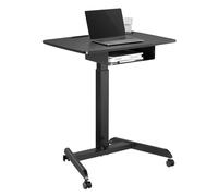 Maclean MC-903B Height Adjustable Laptop Desk w/ Drawer 75-113cm 80x56 Black