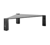 Monitor Laptop Desk Stand Corner Shelf Tempered Glass Height Adjustable Screen