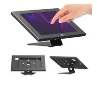 Maclean MC-956 B Tablet Advertising Stand for iPad & Samsung 12.4-13 | Key Lock Security, Wall or Desk Mount, Portrait & Landscape, Steel Construction, Interchangeable Panels