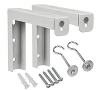 Maclean MC923 Set of 2 Hangers for Projection Screens Hanging Bracket Wall Adjustable White Colour Distance from The Wall Max. 25kg