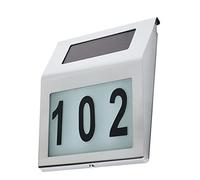 Solar LED House Sign Number Plaque Light Illuminated Auto Switch Stainless Steel