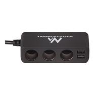 Maclean MCE117 MultiPort Car Charger 3x12V Lighter Socket 4xUSB