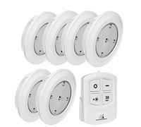 Maclean MCE165 LED Remote Under Cupboard Lighting || Set of 6 Lights || Battery Powered